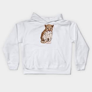 Cute Leopard Drawing Kids Hoodie